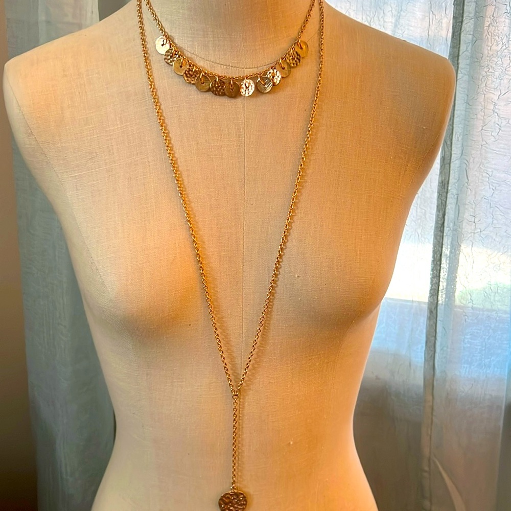 Double Chain Two Styled Necklace.